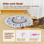 Juguetes para gatos Potaroma recargables, 3 en 1 busca y esconde para gatitos, juego automático interactivo, mariposa revoloteando, varita con plumas en movimiento, ejercicio para gatitos en