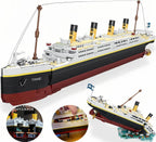 Kit de modelo Titanic - Juego de bloques de construcción de buques Titanic grandes, rompecabezas educativo 3D STEM, regalos para niños y adultos, arquitectura coleccionable ideal para decoración del hogar y la oficina