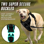 Barkbay Arnés antitirones con clip frontal para perros, material resistente y reflectante, mango de fácil control para pasear perros grandes (color negro, tamaño M)