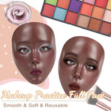 Banugo Cara de maniquí de maquillaje, cabeza de silicona con kit de...