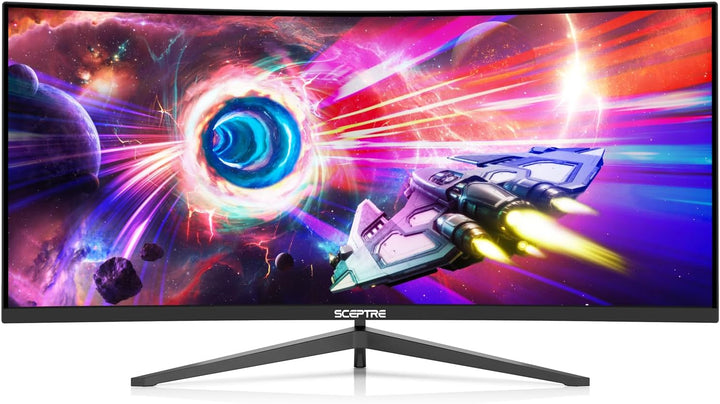 Sceptre - Monitor curvo ultra ancho de 34 pulgadas WQHD 3440 x 1440...