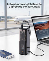 ZOUPW Banco de energía portátil de 140 W con salida de CA de onda s...