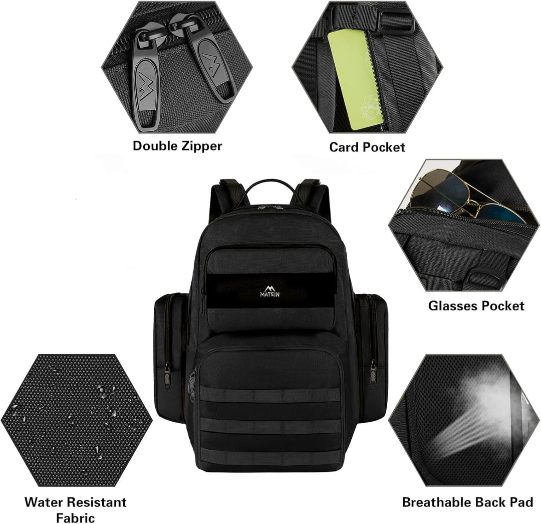 MATEIN Mochila de almuerzo para hombres de trabajo, mochila táctica...