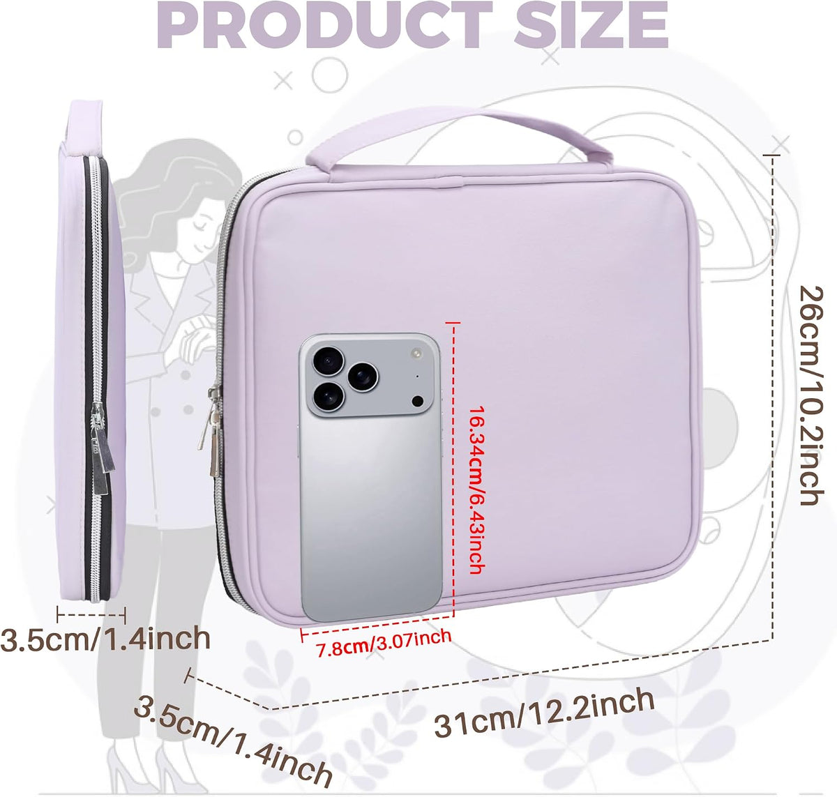 PACMAXI Bolsa de almacenamiento para 40 correas de reloj, estuche de