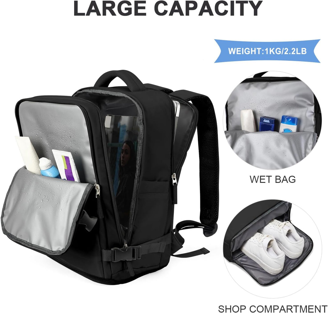 coowoz Mochila de mano para mujeres y hombres, mochila de viaje apr...