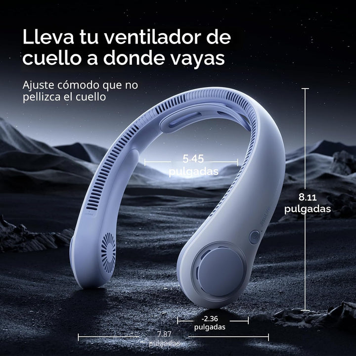 JISULIFE Ventilador de cuello portátil actualizado: collarín manos...