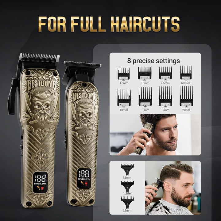 BESTBOMG® Cortapelo profesional para hombres, juego de cortapelos y...