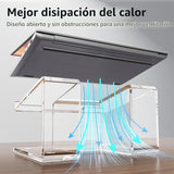 FUCDTEFC Soporte acrílico para computadora portátil, elevador de la...