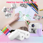 1 impresión instantánea para cámara para niños, 1 y 6 rollos de papel de impresión