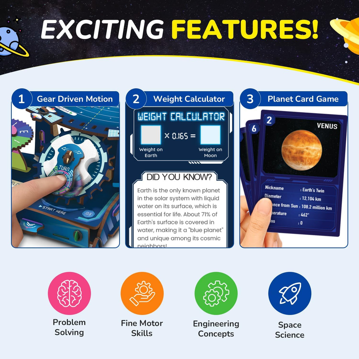 Smartivity Kit de sistema solar DIY - Modelo planeta impulsado por