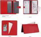 Itslife Billetera para Mujeres, Gran Capacidad con Bloqueo RFID, Billeteras de Cuero Organizador de Tarjetas de Crédito, Billetera para Damas con Portachequera