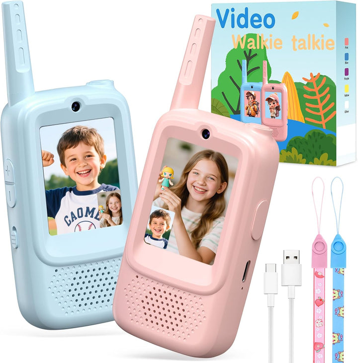 SwiftWi Walkie Talkies de video para niños, paquete de 2 con cámara...
