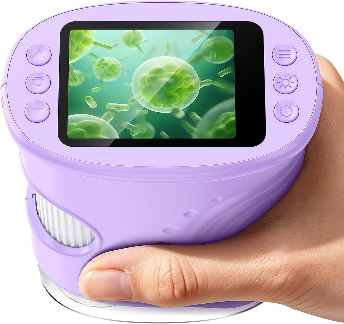 Microscopio para niños, microscopio recargable 4K 1000X, pantalla de 2.0 pulgadas, diseño de bolsillo portátil, juguete educativo STEM para uso en el hogar, aula, al aire libre