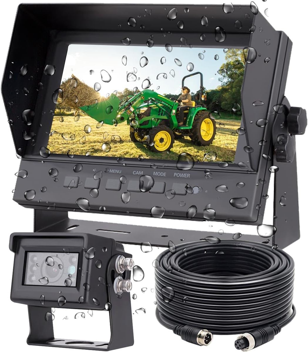 Lámpara 7" 1080P AHD atado con alambre el sistema de cámara de respaldo de la vista trasera para la minicargadora