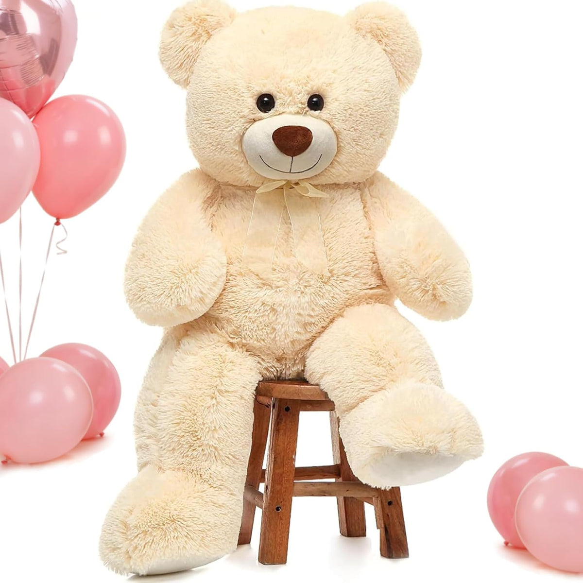 MorisMos Oso de Peluche Gigante Animal de Peluche 3 pies, 36 pulgadas, Oso de Peluche Grande para Decoración de Baby Shower, Animal de Peluche Grande y Suave Juguete de Peluche para Cumpleaños de