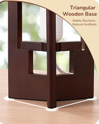 Lámpara EDISHINE Lámpara de mesa de madera, lámpara de noche pequeña de 13.5