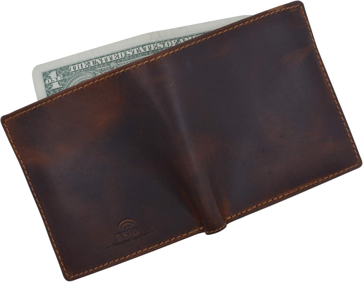 Swiss Marshall Cartera europea de piel de cordero con bloqueo RFID...