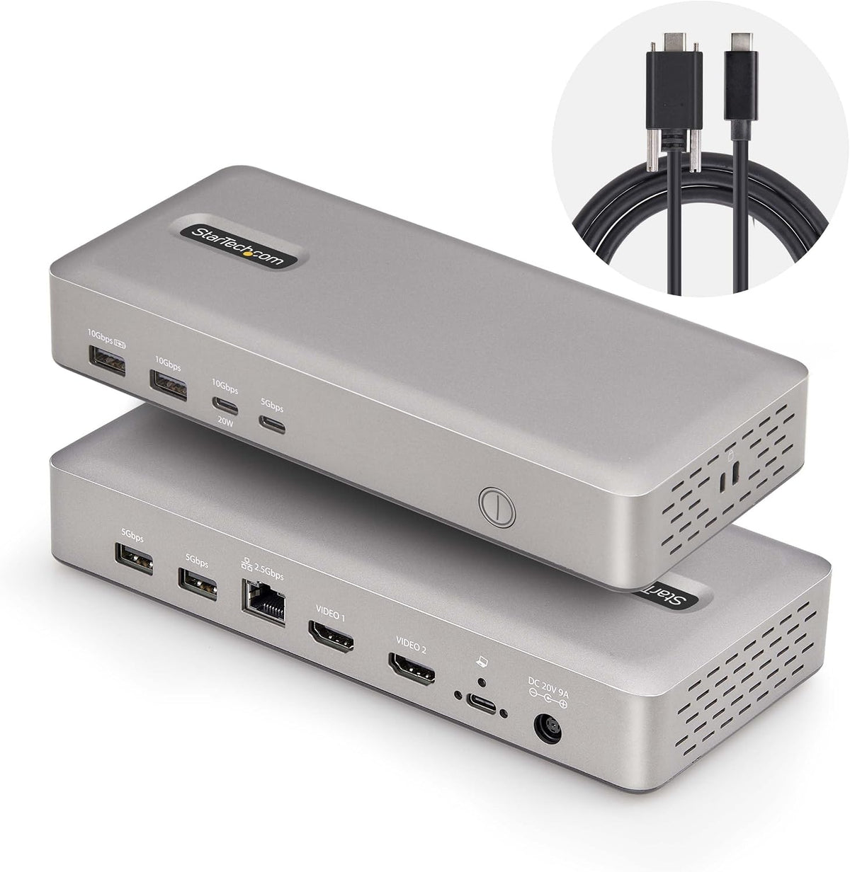 StarTech USB 4 sin controlador, Dual 4K 120Hz o 8K 60Hz HDMI, 100W, 2.5GbE