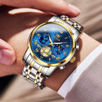 OLEVS Reloj para Hombres Clásico de Negocios en Acero Inoxidable Reloj para Hombre