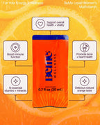BeMe Multivitaminas líquidas para mujeres, 10.5 Fl Oz, Naranja - Mujer