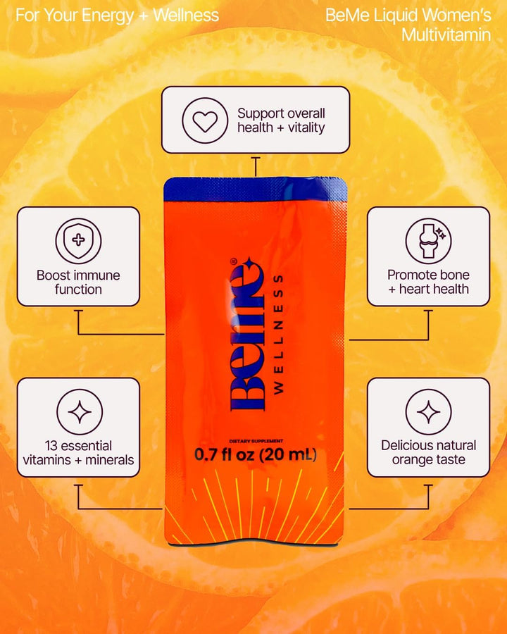 BeMe Multivitaminas líquidas para mujeres, sistema avanzado de sumi...