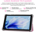 PEICHENG Tablet con funda protectora, 7, Rosa