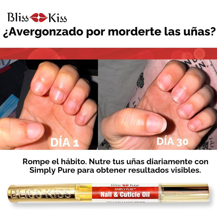 NUEVO Bliss Kiss simplemente aceite puro de cutícula y uña kit prin...