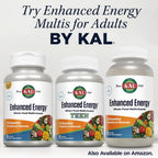 KAL Comprimidos multivitamínicos para adolescentes con energía, Menta, 60 unidades (1 paquete)
