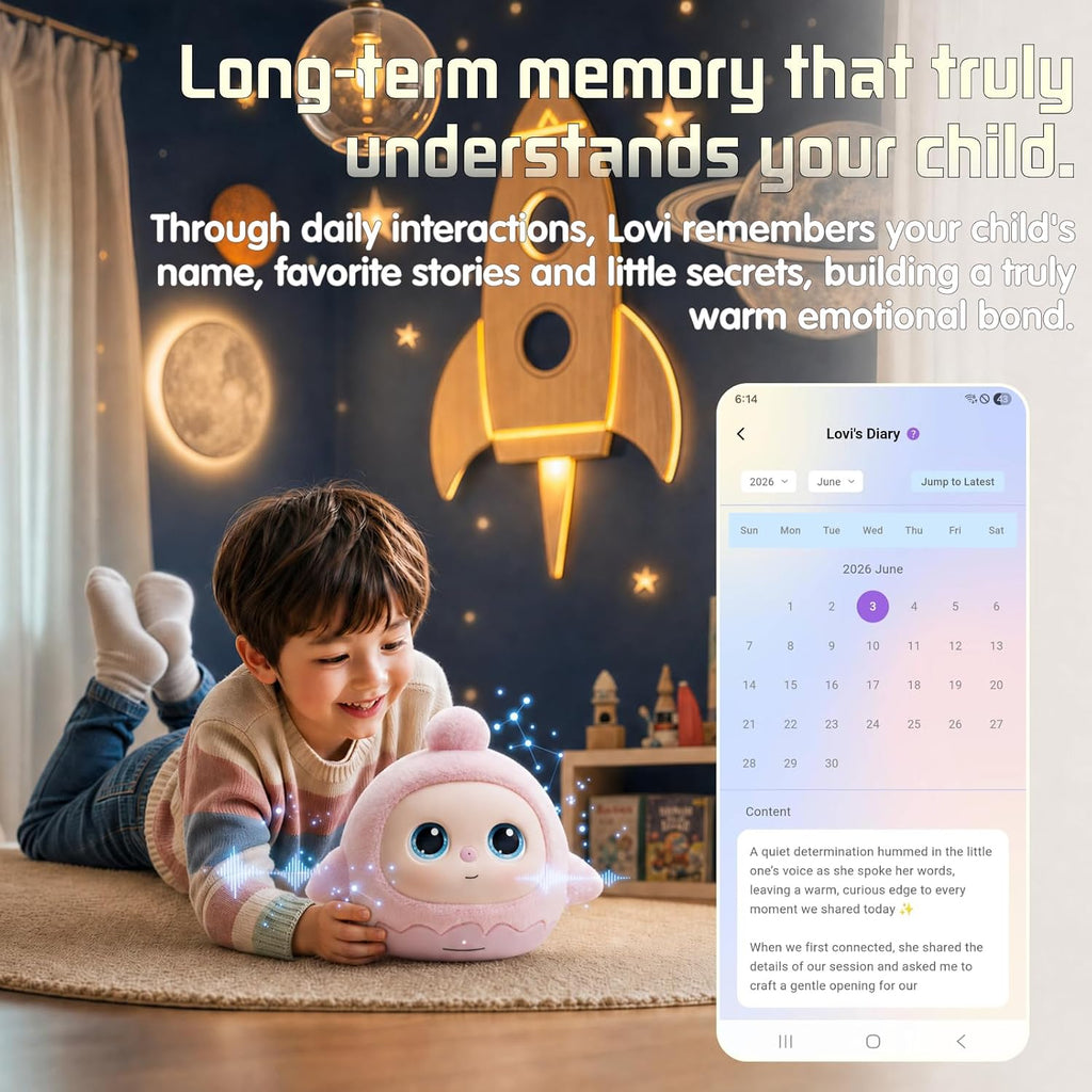Lovi AI Companion Robot Interactivo, Juguetes Inteligentes que Hablan Emocionalmente para Niños