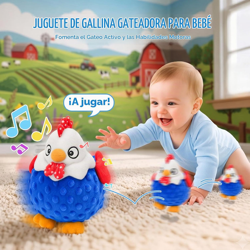 Juguetes para bebés - Pollo musical de peluche con repetición de voz