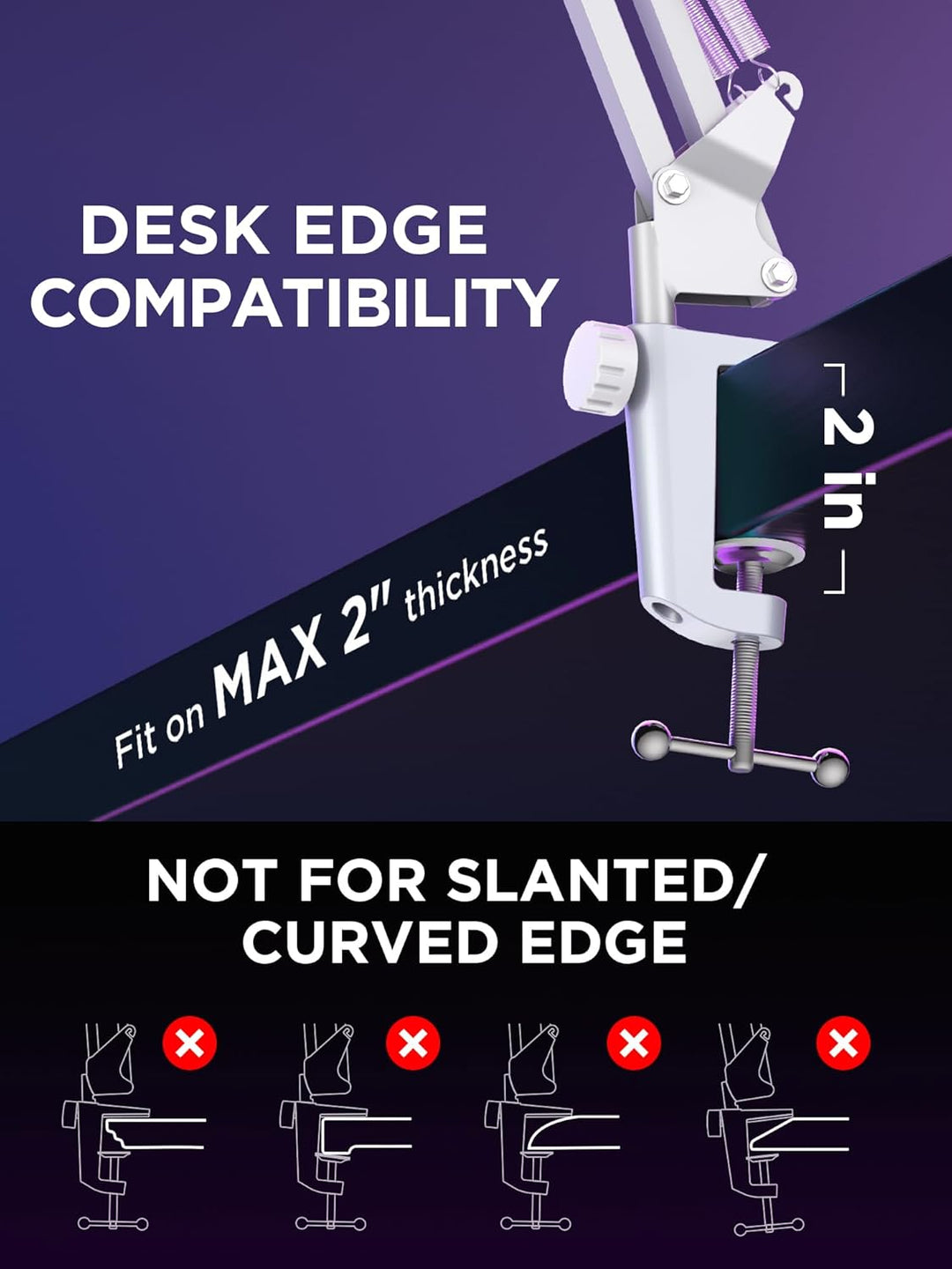 InnoGear Soporte de micrófono con brazo de brazo para Blue Yeti Hyp...