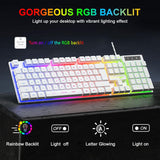 Conjunto de teclado y ratón RGB para juegos BlueFinger con retroilu...