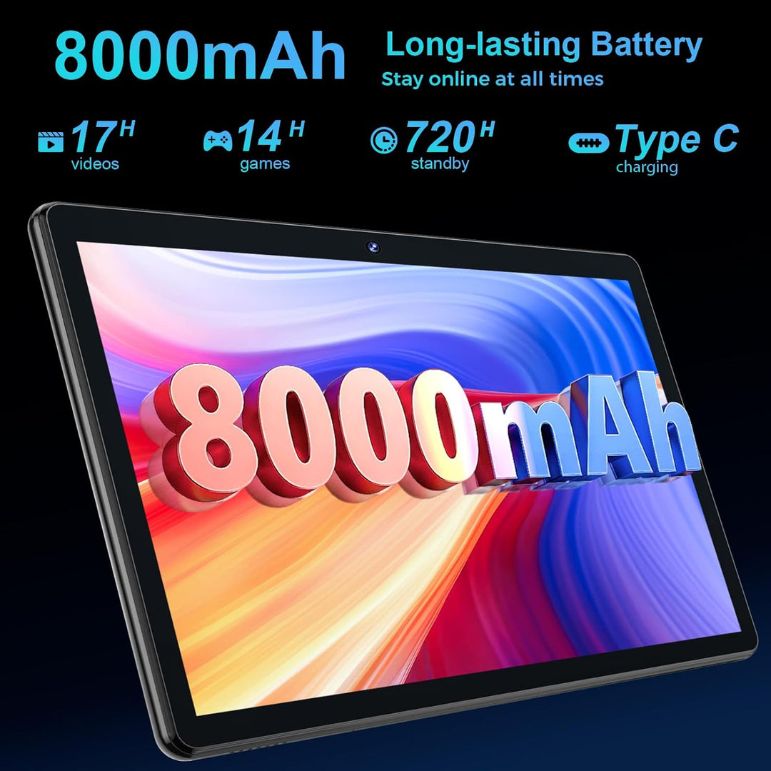 Tableta Android 16 con teclado, tableta Android 2026 de 10 pulgadas...
