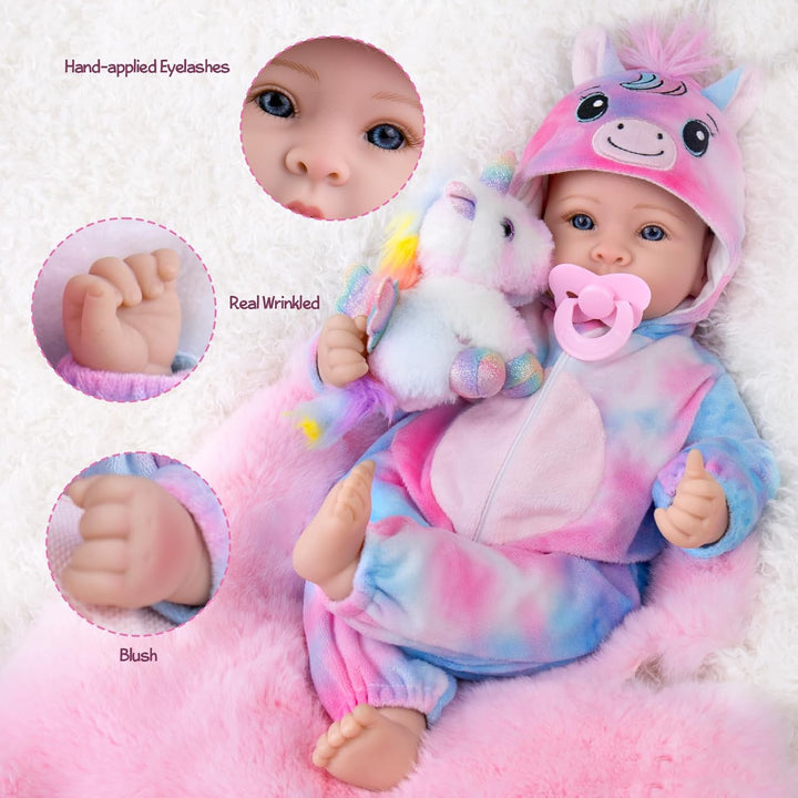 UOFTKIZ Real Life Baby Doll Girl - Muñeca realista de 17 pulgadas c...