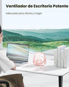Gaiatop Ventilador de escritorio USB, flujo de aire fuerte de 3 vel...
