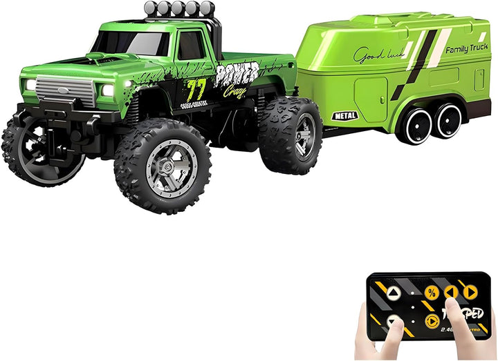 Flashstar Mini camión Rc, camión monstruo a escala 1:64, auto de co...