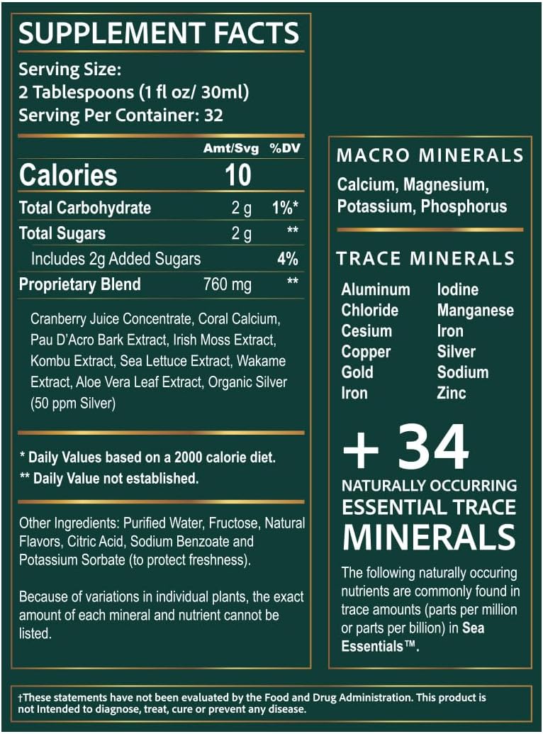 Wellgenix Sea Essentials Vital Nutrients - Multivtamina líquida de...