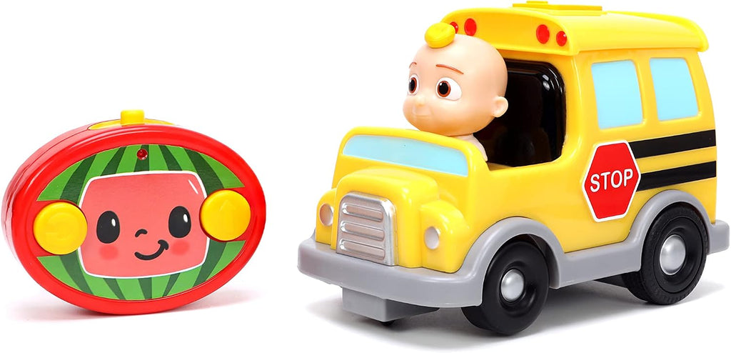 Jada Toys Cocomelon - Autobús escolar de 7.5 pulgadas, coche a control remoto, juguetes para niños