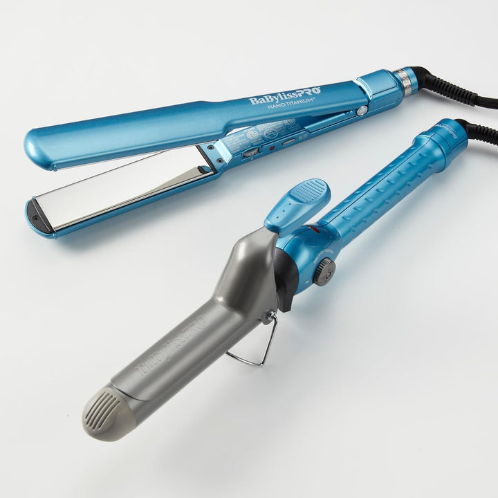 BabylissPRO Nano Titanium Ultra-Thin Hair Straightener, Professiona...