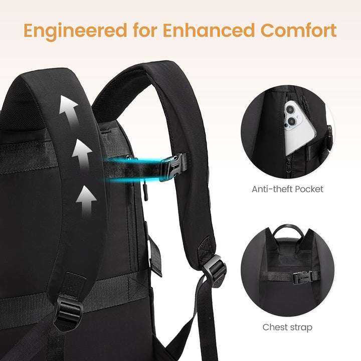 LOVEVOOK - Mochila para laptop acolchada para mujer, 18 pulg.