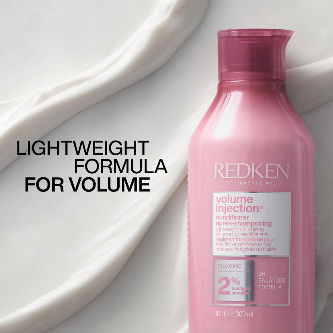 Redken Acondicionador de inyección de volumen para cabello fino, añ...