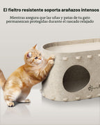 DownyPaws Casa para gatos de interior, cueva Peekaboo Cat Bed Cave