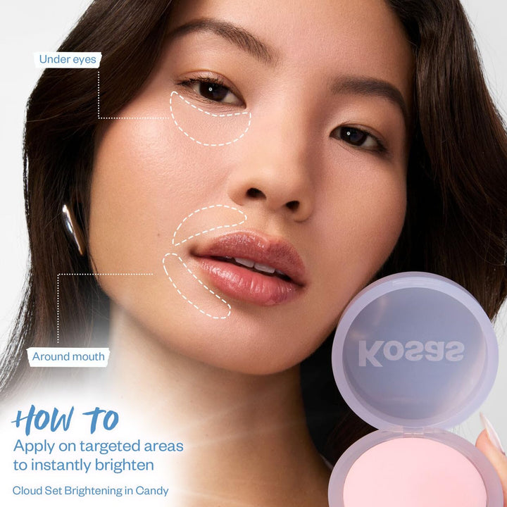 Kosas Cloud Set - Polvo horneado iluminador para debajo de los ojos...