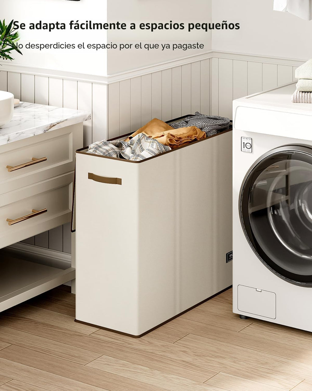 SOLEDI Cesta de Ropa Sucia de 180L de 3 Secciones, Cesta de Ropa Sucia Extra Grande con Tapa, Cesta de Ropa Sucia con Asa Resistente, Organizador de Cesta Grande para Cuarto de Lavado, Dormitorio