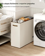SOLEDI Cesta de Ropa Sucia de 180L de 3 Secciones, Cesta de Ropa Sucia Extra Grande con Tapa, Cesta de Ropa Sucia con Asa Resistente, Organizador de Cesta Grande para Cuarto de Lavado, Dormitorio