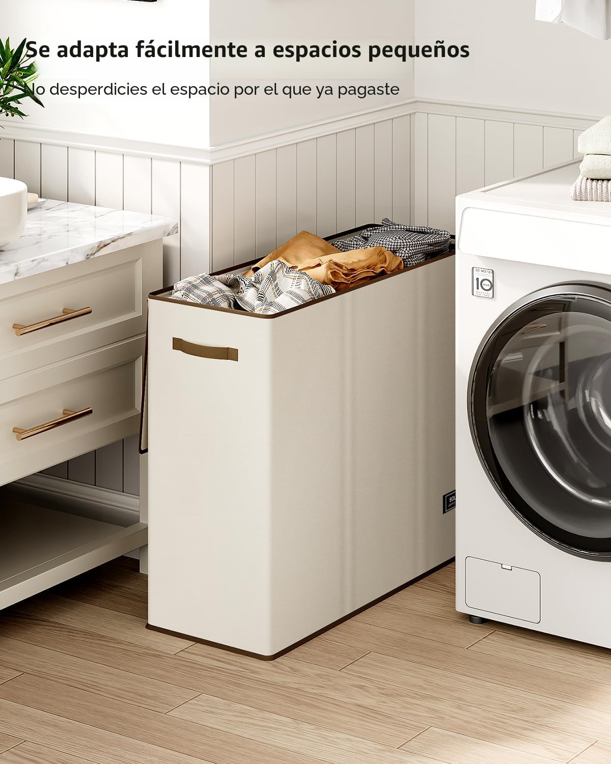 SOLEDI Cesta de Ropa Sucia de 180L de 3 Secciones, Cesta de Ropa Sucia Extra Grande con Tapa, Cesta de Ropa Sucia con Asa Resistente, Organizador de Cesta Grande para Cuarto de Lavado, Dormitorio