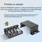 Coolgear, CG-U3MINI4PH, hub USB 3.2 de 4 puertos, alimentado, adaptador 5V/4A