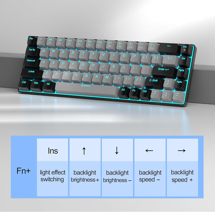 MageGee MK-Box - Teclado portátil 60% mecánico para juegos, retroil...