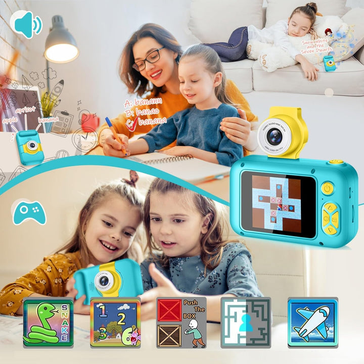 ARNSSIEN Cámara para niños, cámara digital de juguete para niños pe...