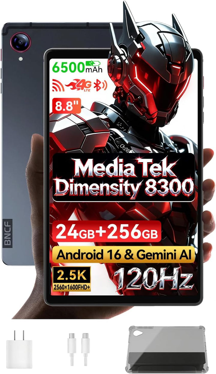BNCF Tablet Android 16 de 8.8 pulgadas con Gemini AI, MediaTek Dime...